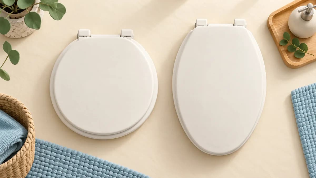 Illustration: Two toilet seat shapes side by side