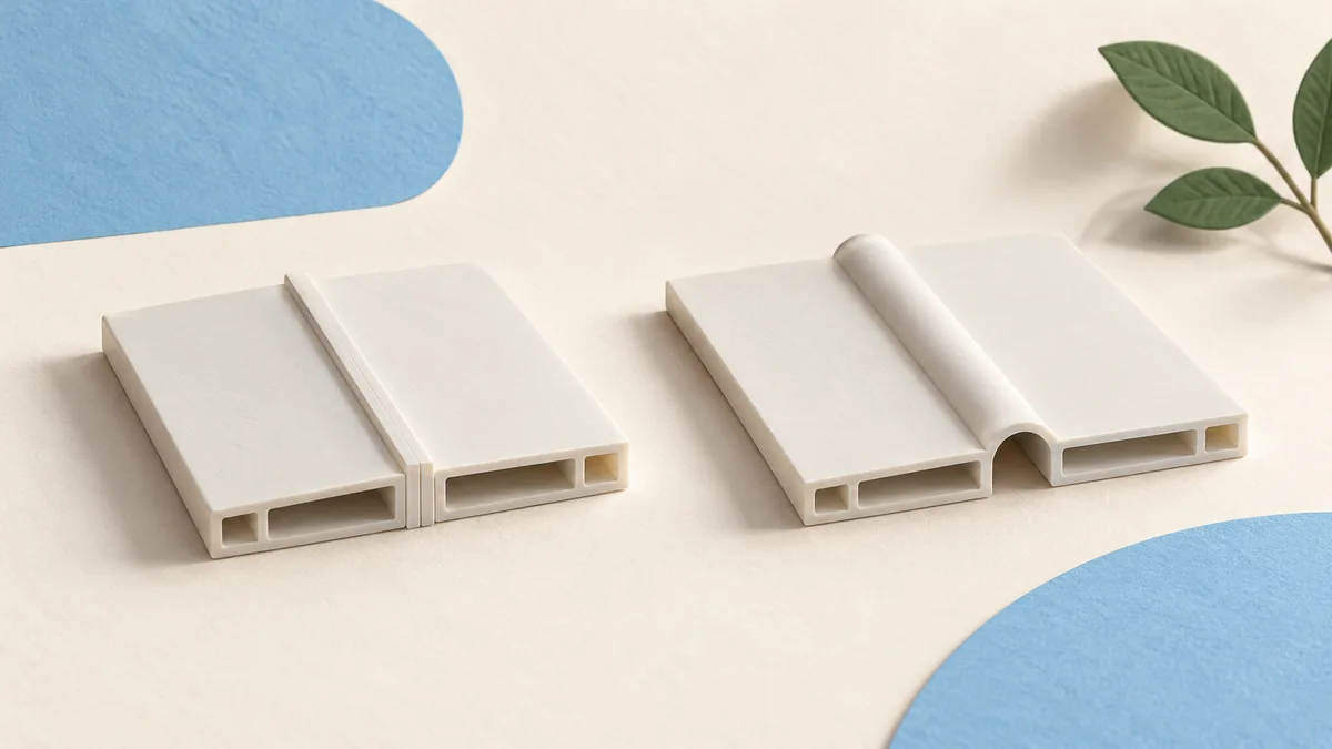 Illustration: Contrasting joint shapes arranged side by side