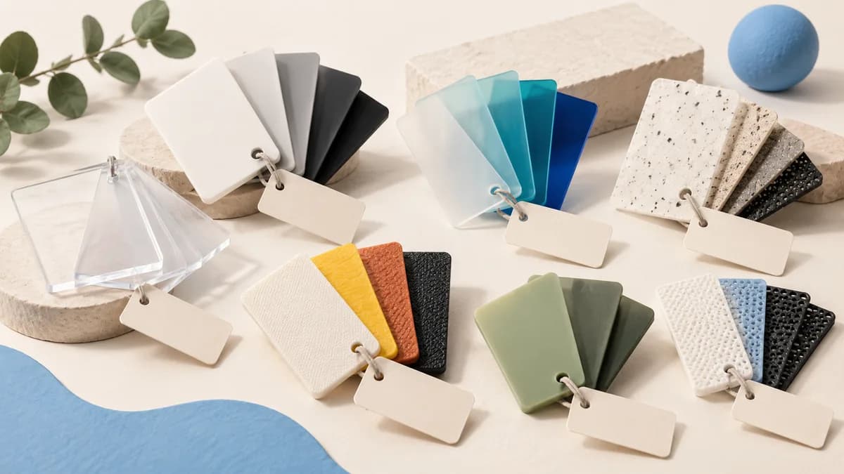 Illustration: A selection of different plastic samples