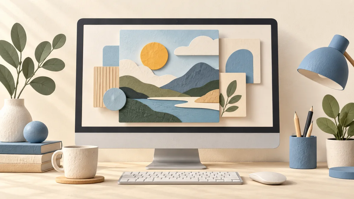 Illustration: A design document with overlapping visual elements